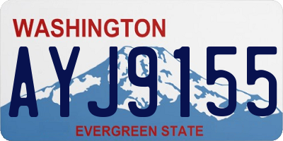 WA license plate AYJ9155