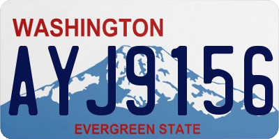 WA license plate AYJ9156