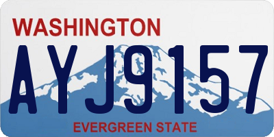 WA license plate AYJ9157