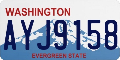 WA license plate AYJ9158