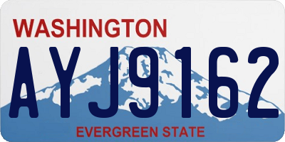 WA license plate AYJ9162