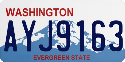 WA license plate AYJ9163