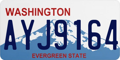 WA license plate AYJ9164