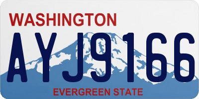 WA license plate AYJ9166