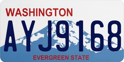 WA license plate AYJ9168