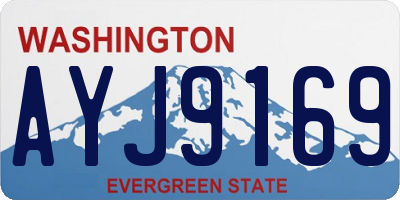 WA license plate AYJ9169