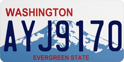WA license plate AYJ9170