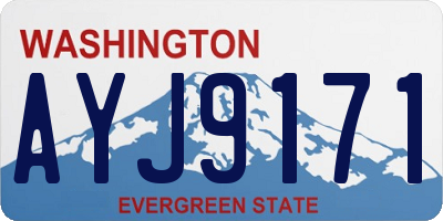 WA license plate AYJ9171
