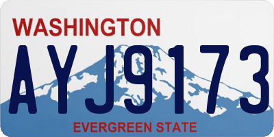 WA license plate AYJ9173