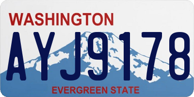 WA license plate AYJ9178