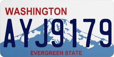 WA license plate AYJ9179