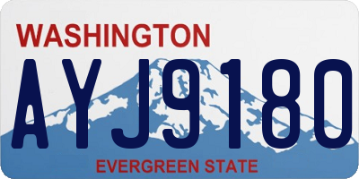 WA license plate AYJ9180