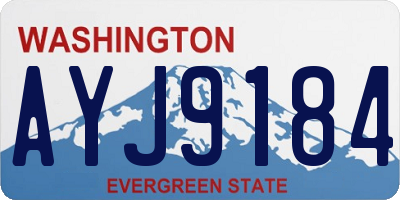 WA license plate AYJ9184