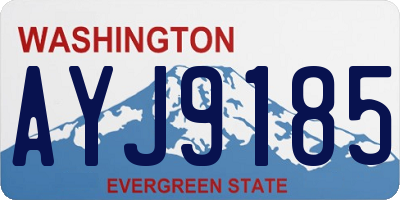 WA license plate AYJ9185
