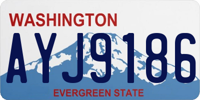 WA license plate AYJ9186