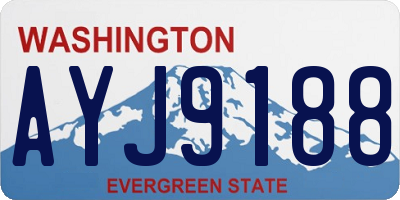 WA license plate AYJ9188