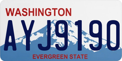 WA license plate AYJ9190