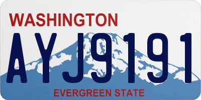 WA license plate AYJ9191