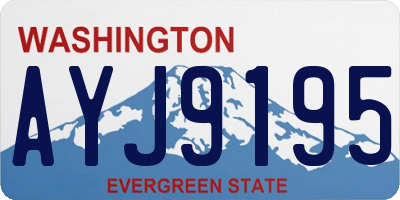 WA license plate AYJ9195
