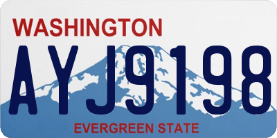 WA license plate AYJ9198