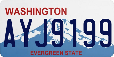 WA license plate AYJ9199