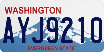 WA license plate AYJ9210