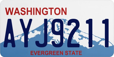 WA license plate AYJ9211