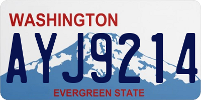 WA license plate AYJ9214
