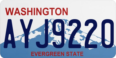 WA license plate AYJ9220