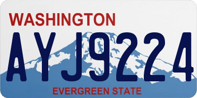 WA license plate AYJ9224