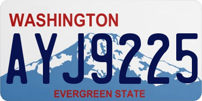 WA license plate AYJ9225