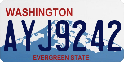 WA license plate AYJ9242