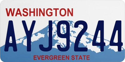 WA license plate AYJ9244