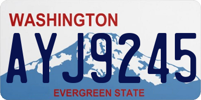 WA license plate AYJ9245