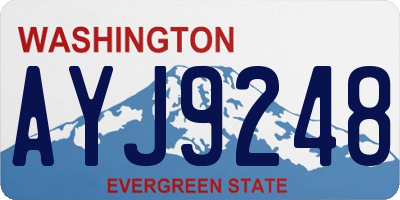 WA license plate AYJ9248