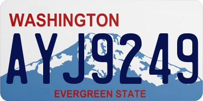 WA license plate AYJ9249