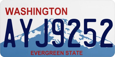 WA license plate AYJ9252