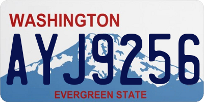 WA license plate AYJ9256