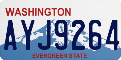 WA license plate AYJ9264