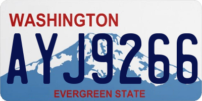 WA license plate AYJ9266