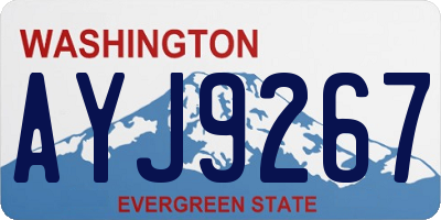 WA license plate AYJ9267
