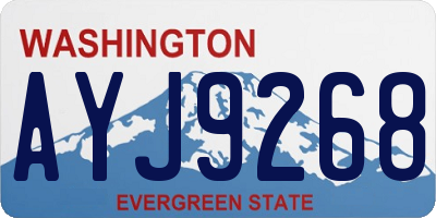 WA license plate AYJ9268