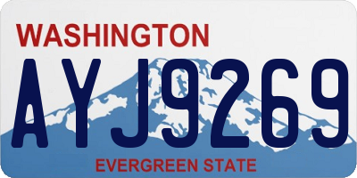 WA license plate AYJ9269