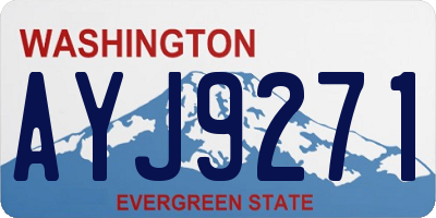 WA license plate AYJ9271