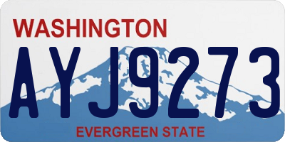 WA license plate AYJ9273