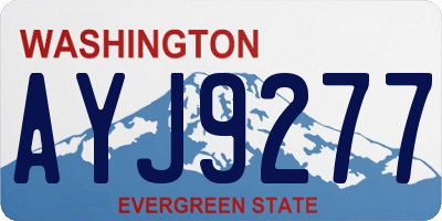 WA license plate AYJ9277