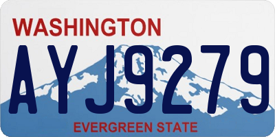 WA license plate AYJ9279