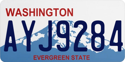 WA license plate AYJ9284
