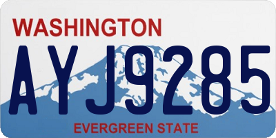 WA license plate AYJ9285