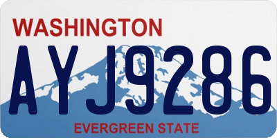 WA license plate AYJ9286